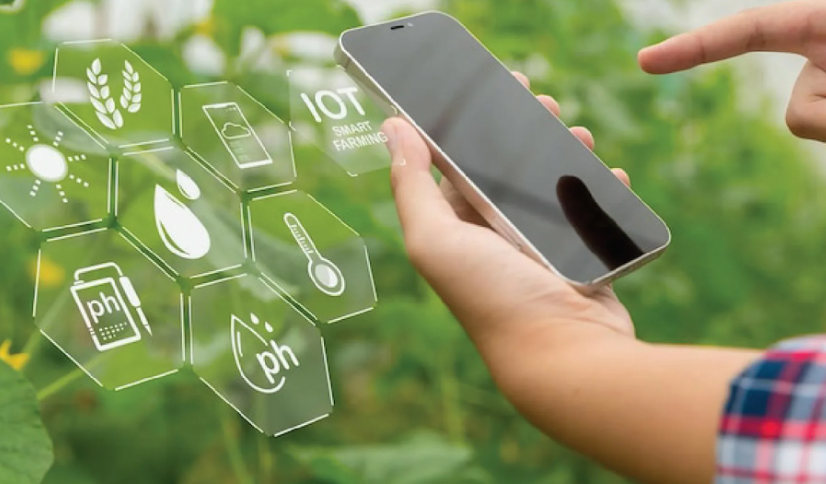 Drone survey over fields